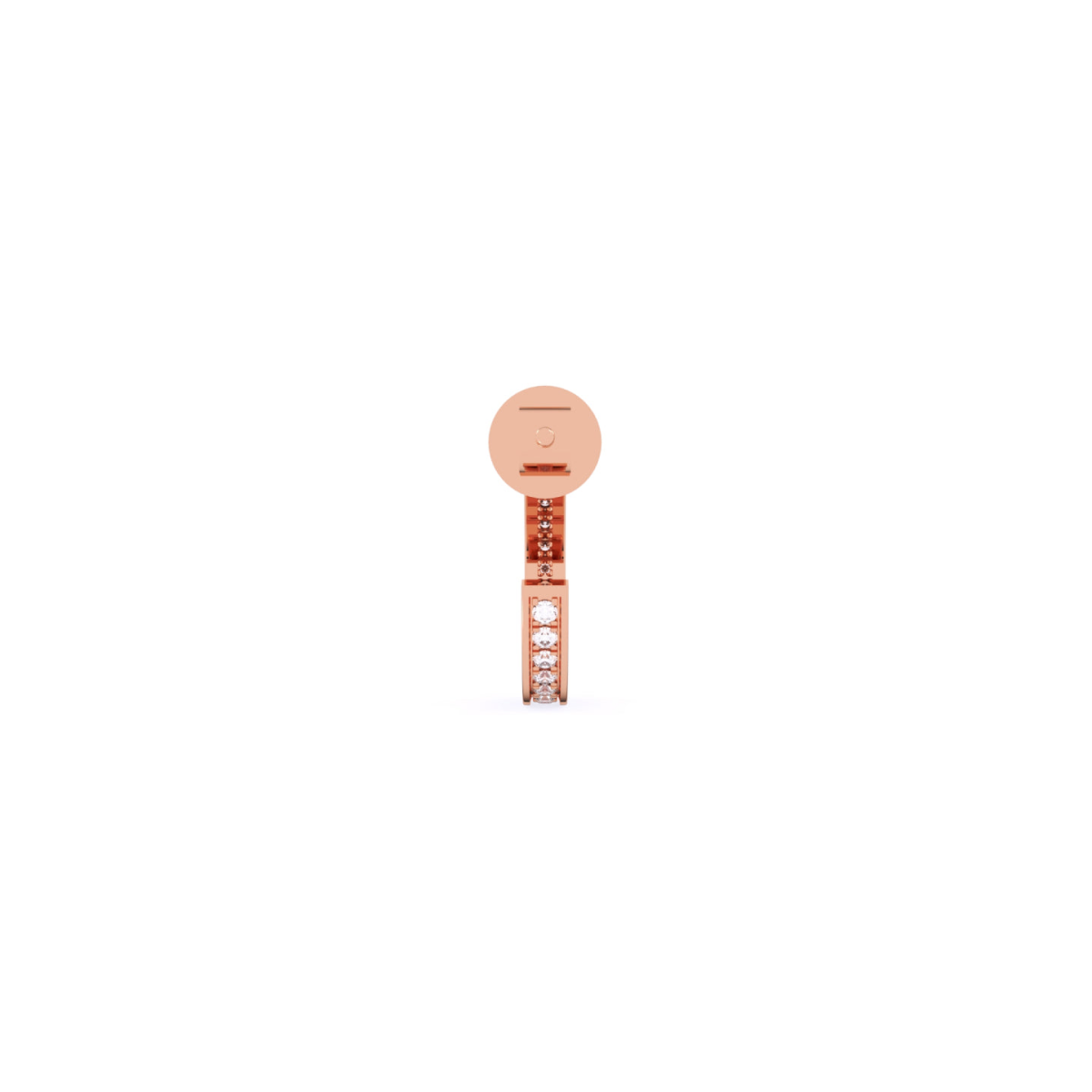 Charming Round Diamond Hoop Earrings
